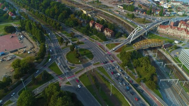 Katyn Victims Rondo Ofiar Katynia Gdansk Aerial View Poland