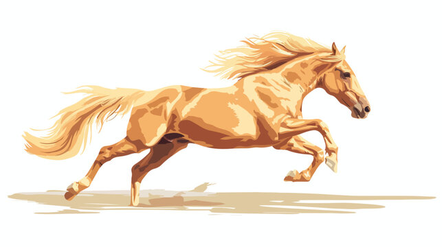 Horse running fast galloping. Stallion equine animal