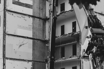demolition of an gdr block of flats