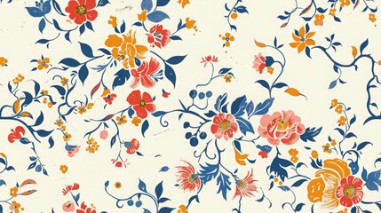 seamless floral pattern design, tile