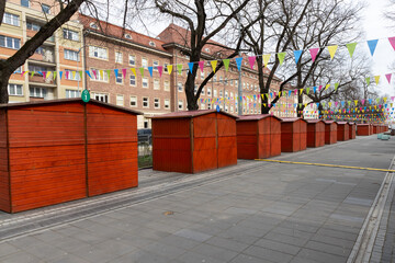 Drewniane stragany w Szczecinie  © MR. Stanek