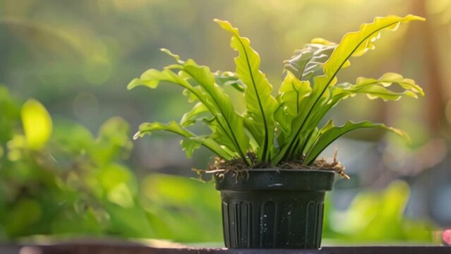 video Asplenium nidus L in pot
