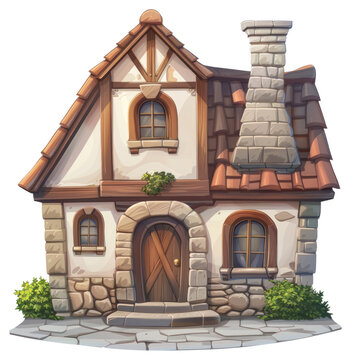 PNG Cartoon of home improvement architecture building cottage.