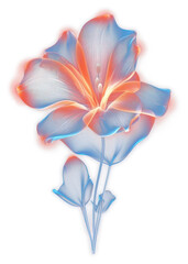 PNG Futuristic flower lighting petal. AI generated Image by rawpixel.