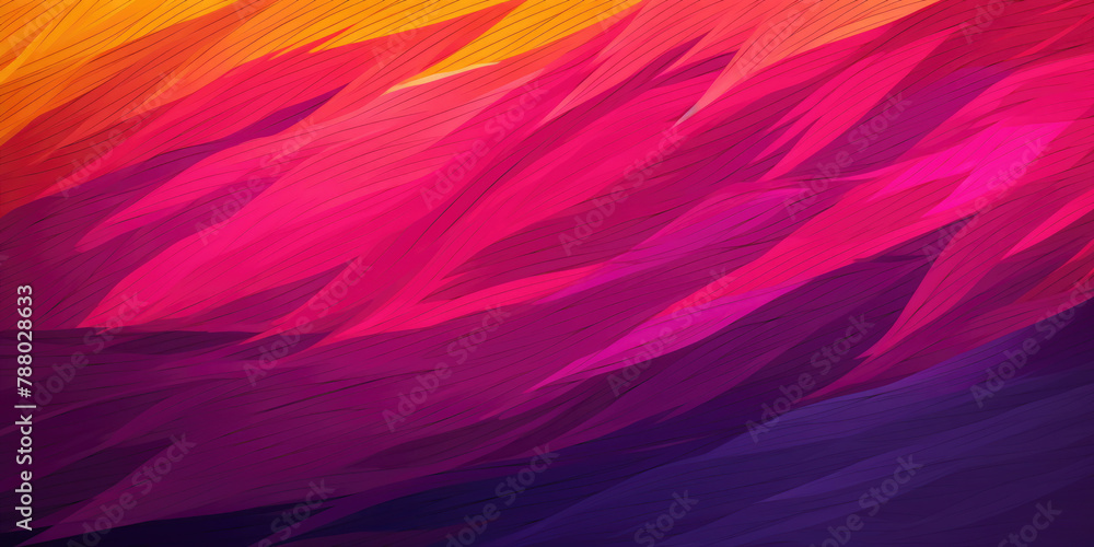 Poster vibrant abstract gradient with sharp geometric lines transitioning from yellow to purple, depicting 
