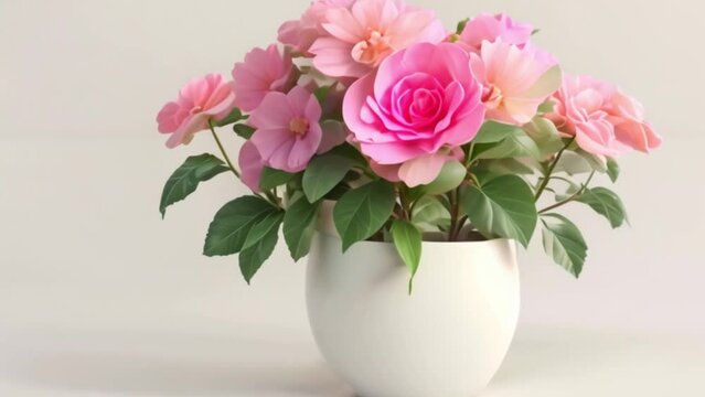 video potted plants with rose leaves