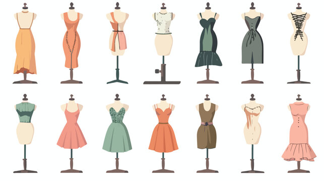 Mannequin dressmaking tailors dummy. Women form figur