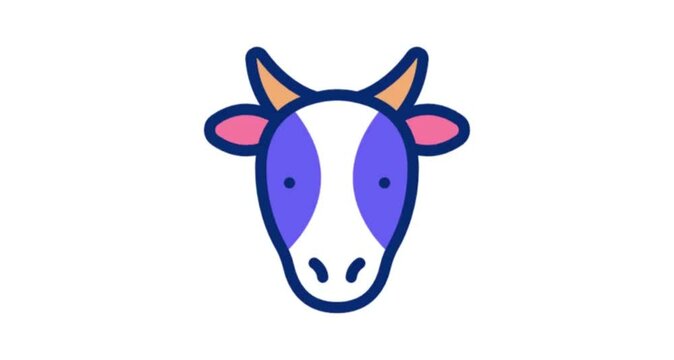 head of a donkey icon animation videos