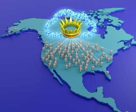 USA data sovereignty, conceptual illustration