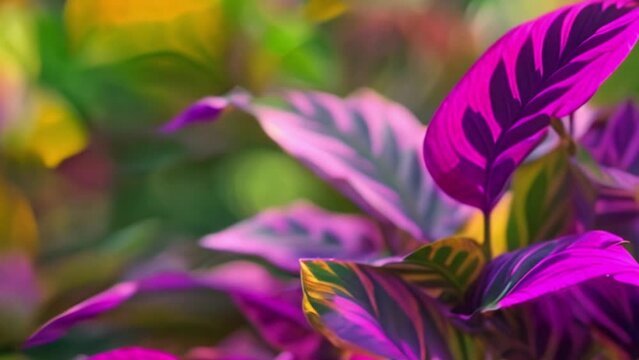 video Decorative Calathea Black Lipstick Leaves