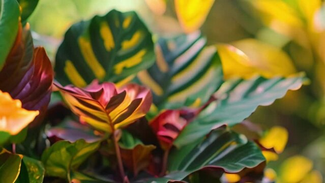 video Decorative Calathea Black Lipstick Leaves