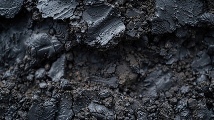 Cutout of Black Soil: Natural Texture Photography