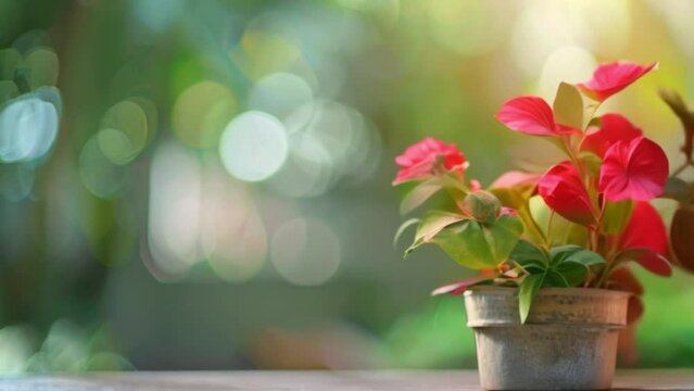 video poinsettia in a pot