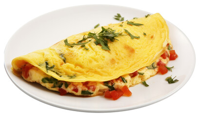 PNG  A omelette plate food egg. AI generated Image by rawpixel.