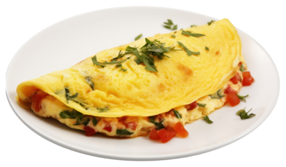 PNG  A omelette plate food egg. AI generated Image by rawpixel.