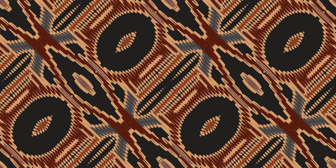 ikat Abstract Ethnic art. Seamless pattern in tribal, folk embroidery, and Mexican style. Aztec geometric art ornament print.Design for carpet, cover.wallpaper, wrapping, fabric, clothing