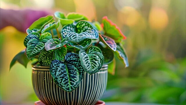 video Peperomia watermelon in pot