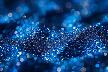 An expanse of shimmering blue particles forms a mesmerizing texture, evoking a sense of wonder and...