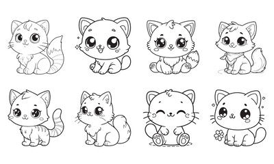 Cute animal cartoon vector illustration black and white for coloring book.