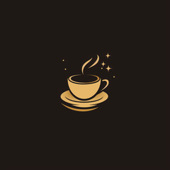 cup of coffee logo make with AI generate
