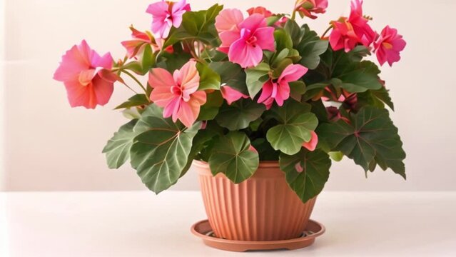 video begonias in pots