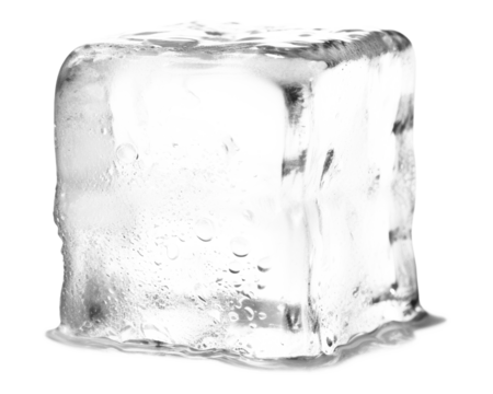 PNG One melting ice cube white background freshness freezing