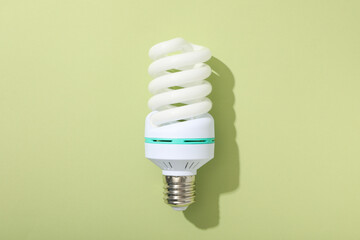 A light bulb on a light background