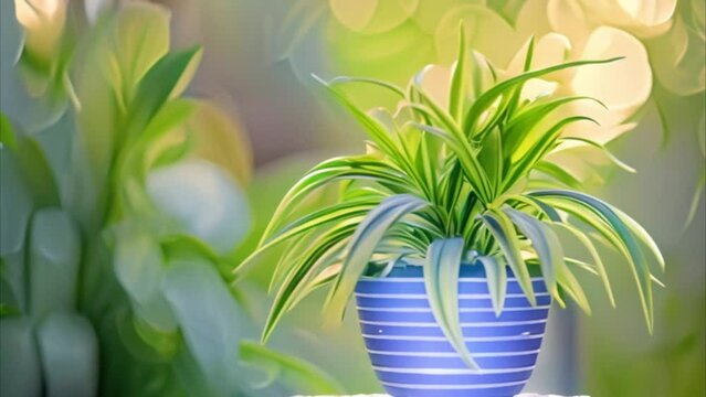 video Spider Leaf in pot