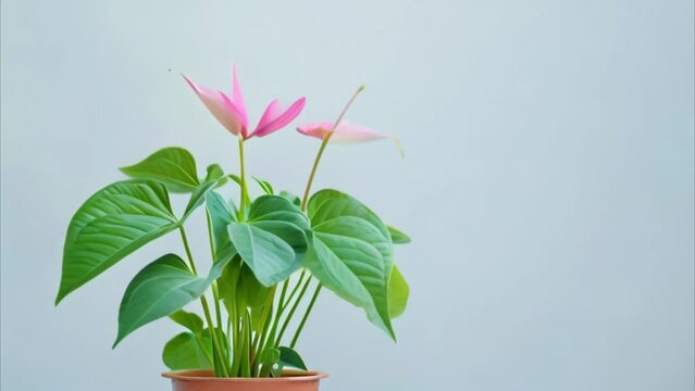 video anthurium warocqueanum in pot