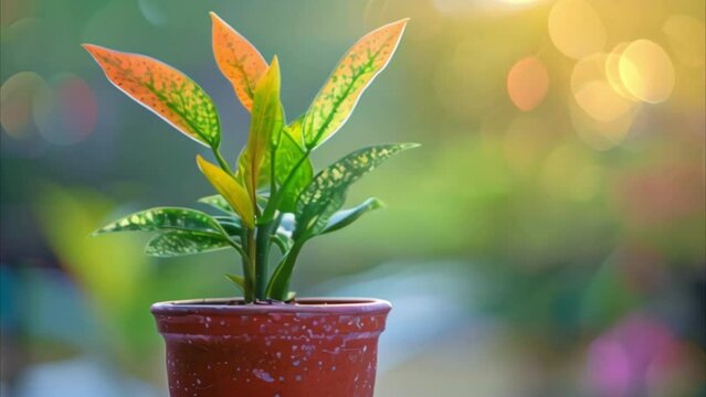 video aglonema golden hope in pot