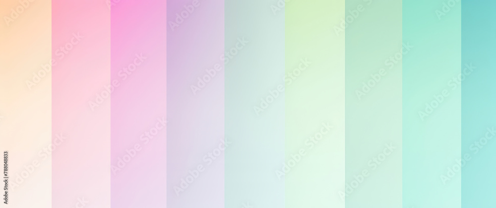 Poster vertical pastel color blocks blend seamlessly, creating a soothing gradient, ideal for a calm backgr