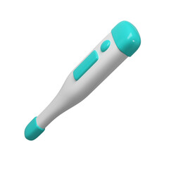 3d medical electronic thermometer icon. Rendering illustration of medical diagnostic instrument to temperature measurement. Cute cartoon design. Healthcare tool - 788049407