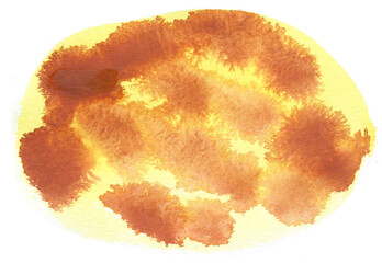 Watercolor abstract spot. Watercolor hand-drawn color brush strokes texture. Watercolor print for textile, wallpaper, wrapping. Watercolor minimalistic shape.