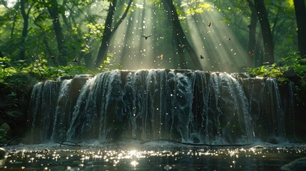Tranquil Waterfall: A Serene Oasis in Nature