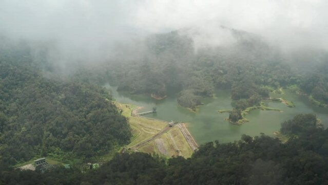 Water catchment aerial view near Genting Highland, Malaysia