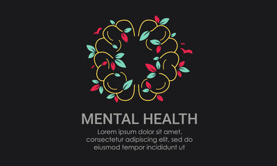 World Mental Health day, concept design. Vector Illustration