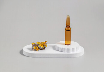 bottles for cosmetics on a gray background