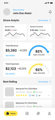 Saas Marketing, Digital Analytics, Earnings, Revenue Tracking and Withdraw History App Ui Kit Template