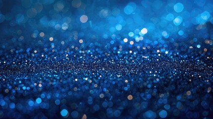 Rich royal blue glitter background with deep color saturation and twinkling lights, perfect for elegant gift wrapping - obrazy, fototapety, plakaty