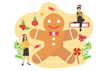 Christmas Celebration Flat Design Illustration