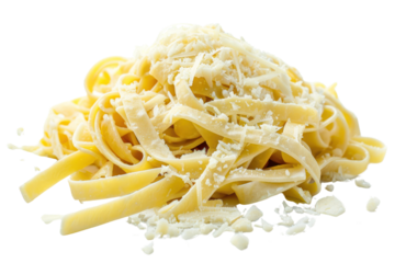 Yellow wide noodles
isolated on white background