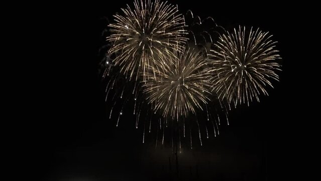沖縄宜野湾海浜公園で開催された海炎祭打ち上げ花火