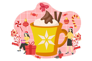 Christmas Day Flat Design Illustration