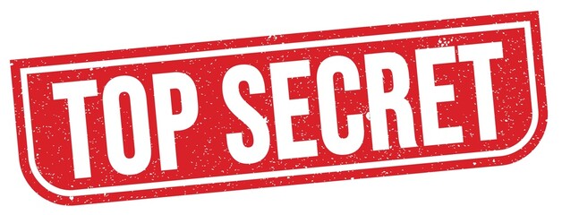 TOP SECRET text written on red stamp sign.