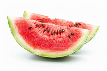 Isolated fresh watermelon slice on white