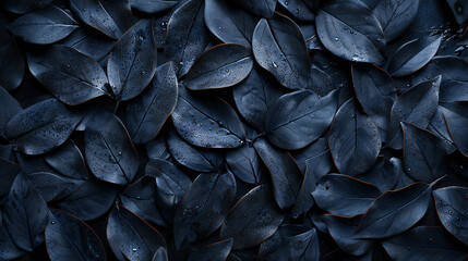 Bunch of Black tropical leaves background