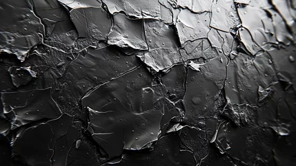 Fotobehang Grunge black background with scratches and cracks. Texture for design.. Abstract black textured background with scratches © vachom