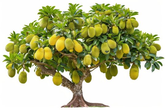 Lonely jackfruit tree with paths