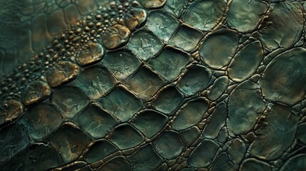 Closeup of reptile skin resembling a wire fencing pattern