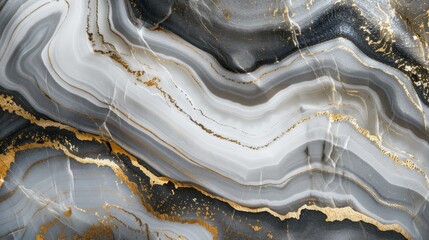 a close up of a black and white marble texture with gold veins
